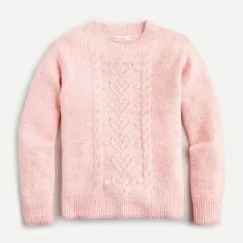 Crewcuts Girls Pink Cable Knit Sweater